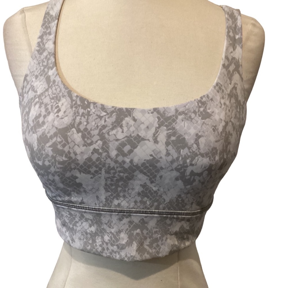 Lululemon Energy Bra Longline Hideaway Camo Starlight Multi Strap Athletic Sz 6